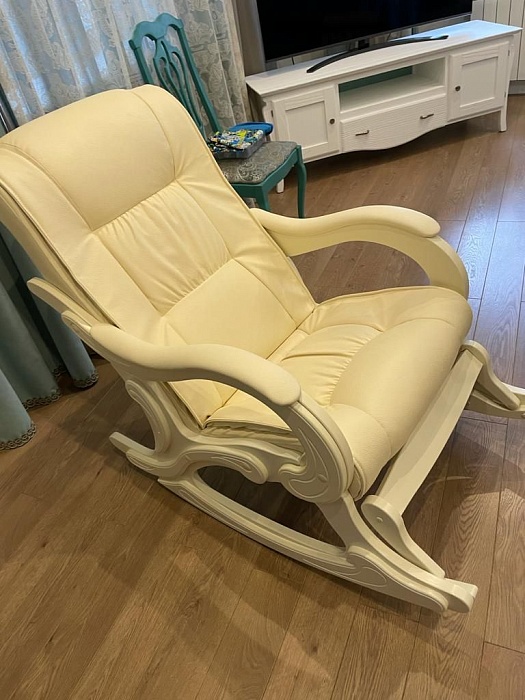 Купить кресло-качалка комфорт "модель 77" ткань/экокожа в Омске - магазин Уютный Интерьер.  9