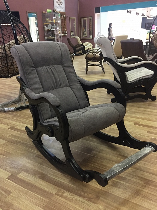 Купить кресло-качалка комфорт "модель 77" ткань/экокожа в Омске - магазин Уютный Интерьер.  8