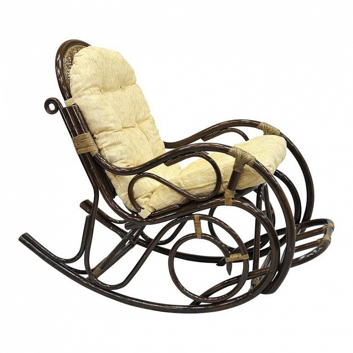 Купить кресло-качалка из натурального ротанга "05/11" коньяк в Омске - магазин Уютный Интерьер.  2