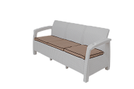 Купить трехместный диван yalta sofa 3 белый в Омске - магазин Уютный Интерьер