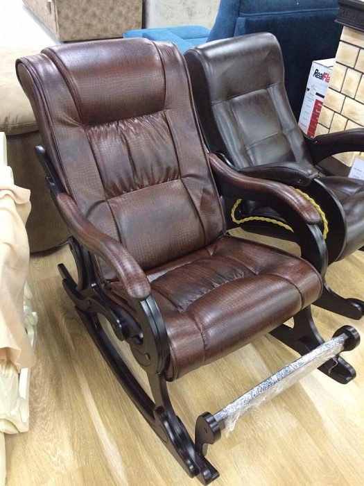 Купить кресло-качалка комфорт "модель 77" ткань/экокожа в Омске - магазин Уютный Интерьер.  6