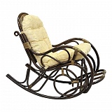 Купить кресло-качалка из натурального ротанга "05/11" браун в Омске - магазин Уютный Интерьер