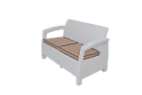 Купить двухместный диван yalta sofa 2 белый в Омске - магазин Уютный Интерьер