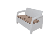Купить двухместный диван yalta sofa 2 белый в Омске - магазин Уютный Интерьер