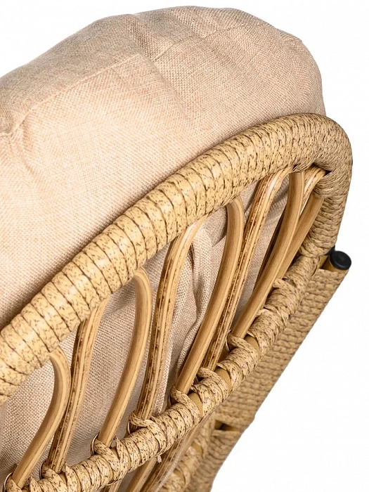 Купить кресло-качалка  с подножкой из искусственного ротанга 05/17 met бамбук в Омске - магазин Уютный Интерьер.  5