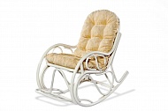 Купить кресло-качалка из ротанга "05/17 w" белое в Омске - магазин Уютный Интерьер